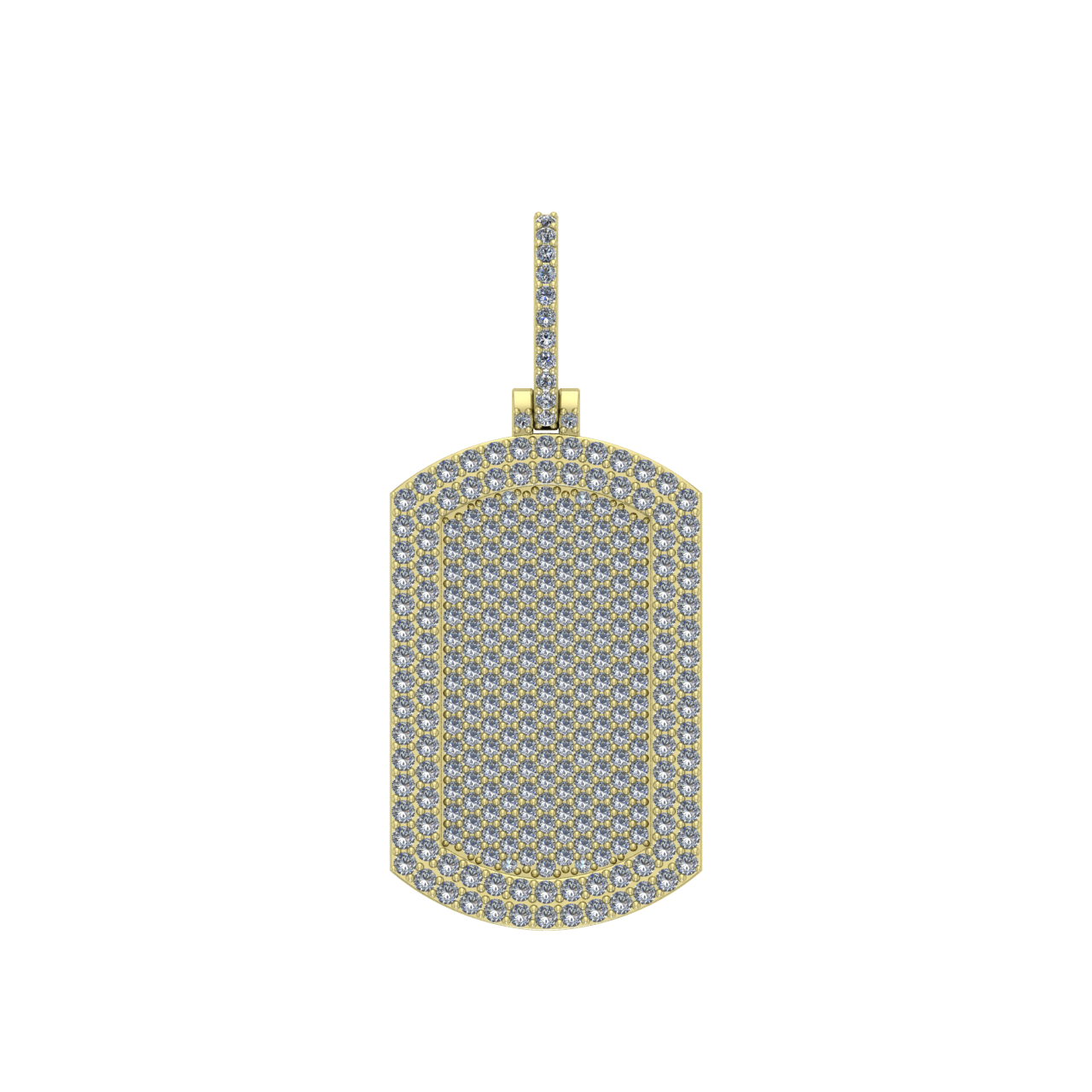 HIP-HOP DIAMONDS DOG TAG PENDANT